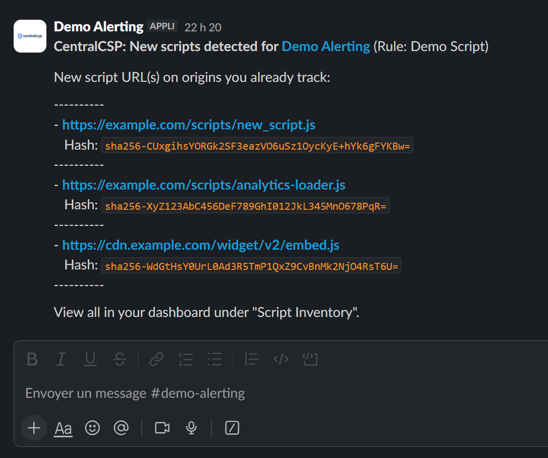 Reports dashboard showing events suitable for alerting and triage